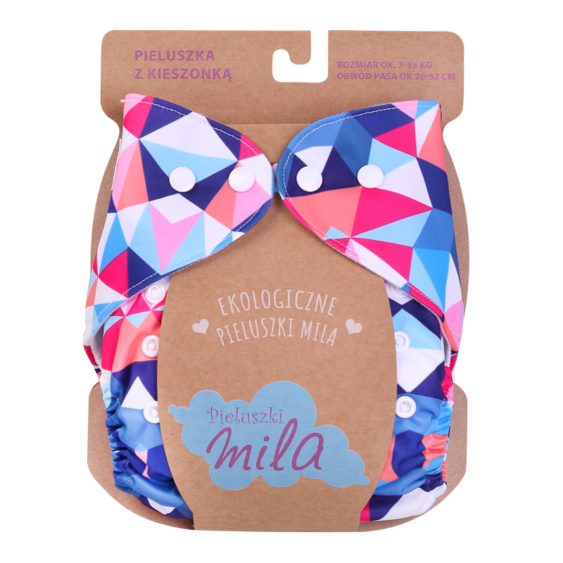 Simed Pieluszka Wielorazowa PUL z Kieszonką - Trójkąty