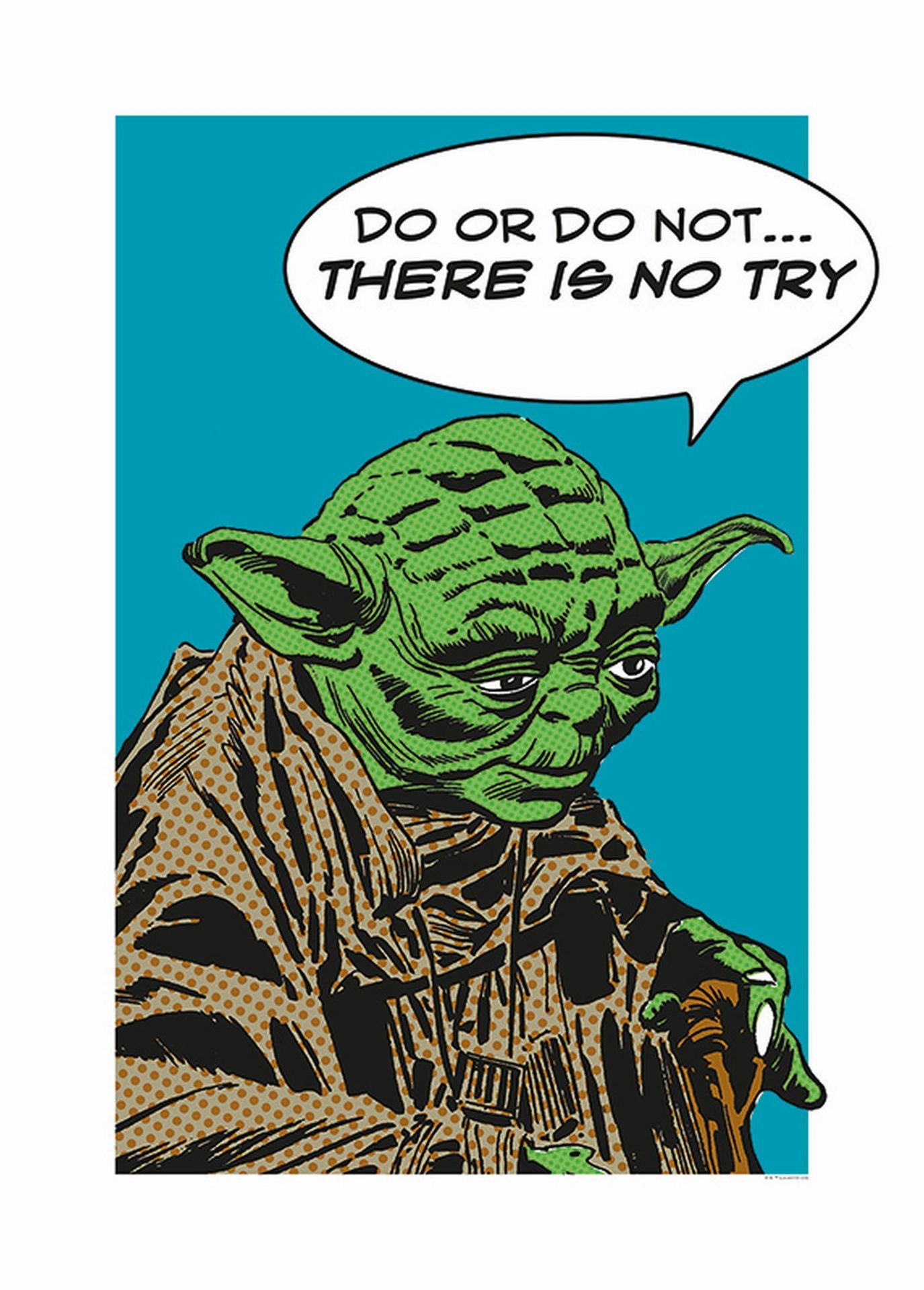 Disney plakat Star Wars Classic Comic Cytat Yoda wielokolorowym - 610250 - 50 x 70 cm