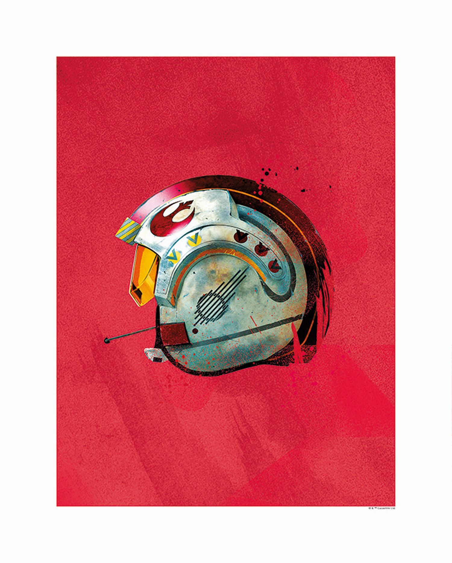 Disney plakat Klasyczne hełmy Star Wars Rebel Pilot czerwonym - 610207 - 40 x 50 cm