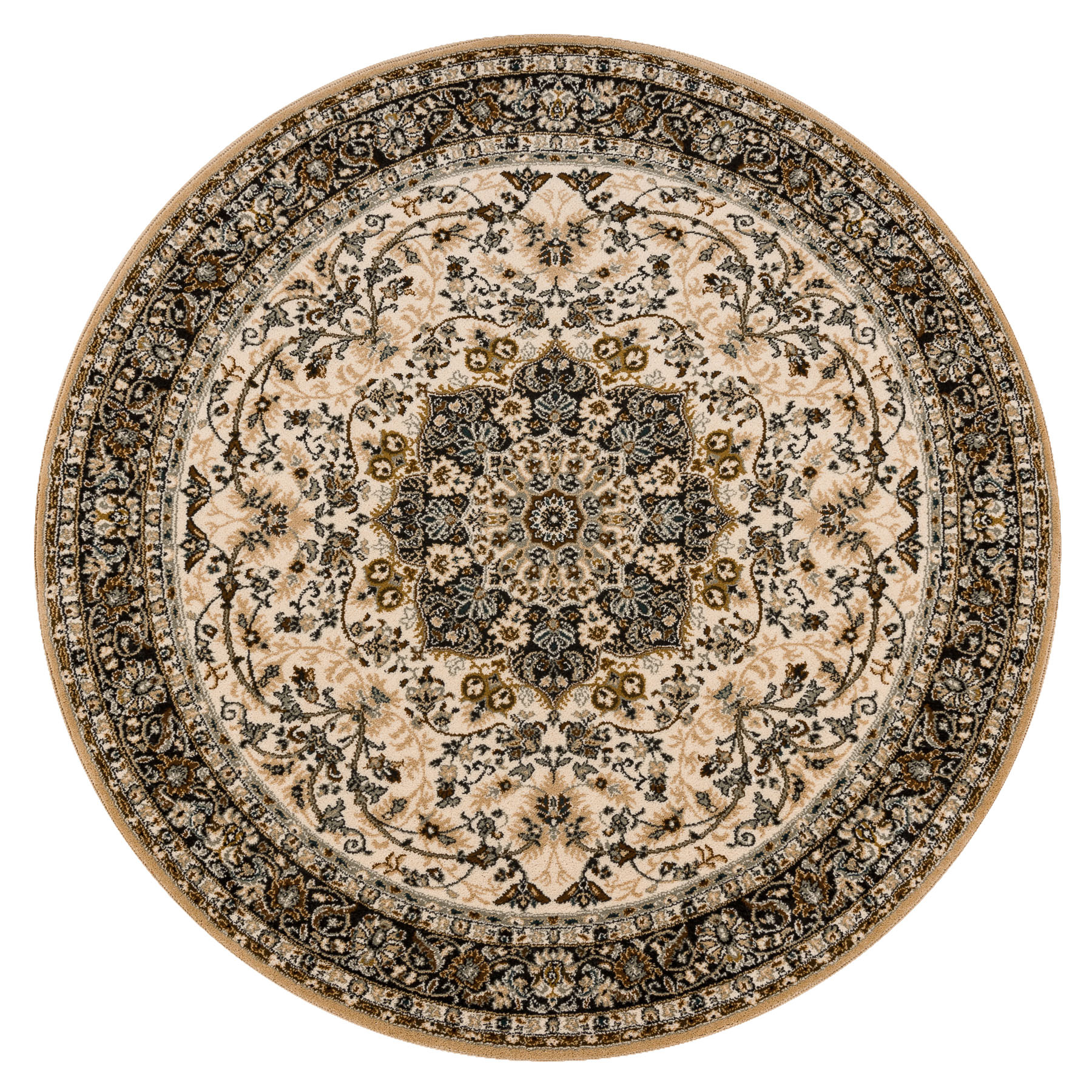 Dywan wełniany POLONIA koło KORDOBA sepia 2 brązowy koło 200 cm