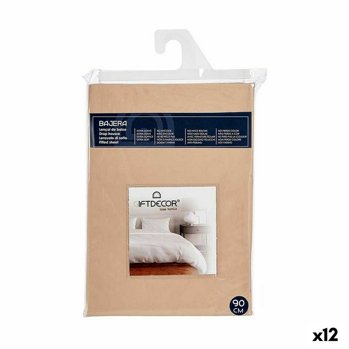 Prześcieradło 90 cm beżowe (12 sztuk)