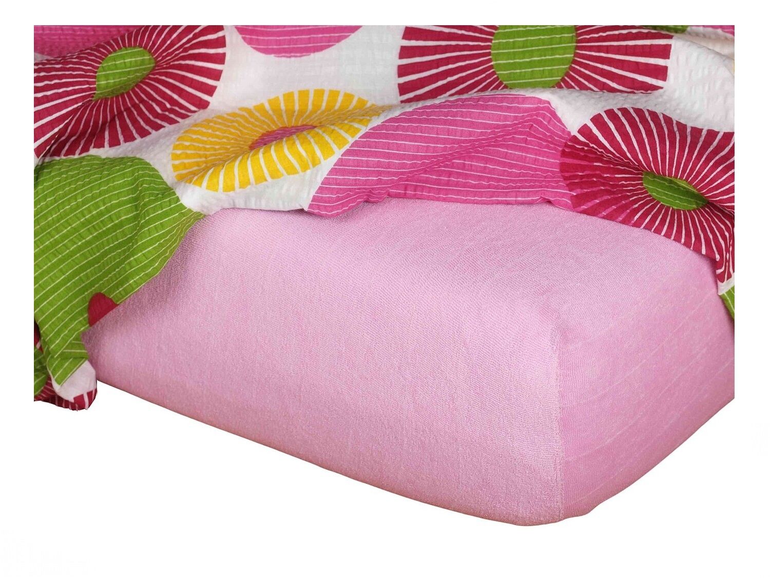 Dadka Prześcieradło frotte stary róż 60x120x10 cm