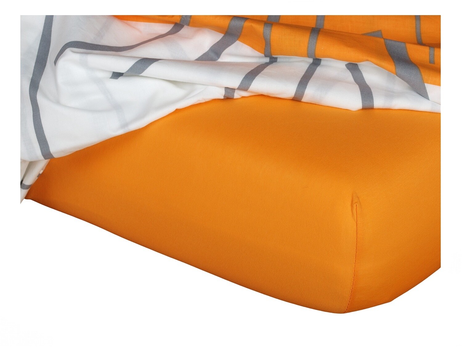 Prześcieradło Jersey pomarańczowe 90x200x20 cm