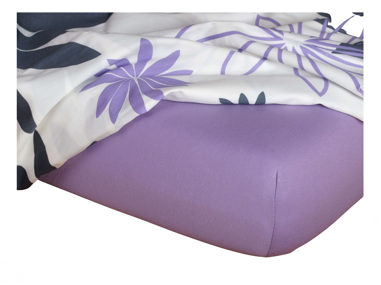 Prześcieradło Dadka Jersey fioletowe 60x120x10 cm
