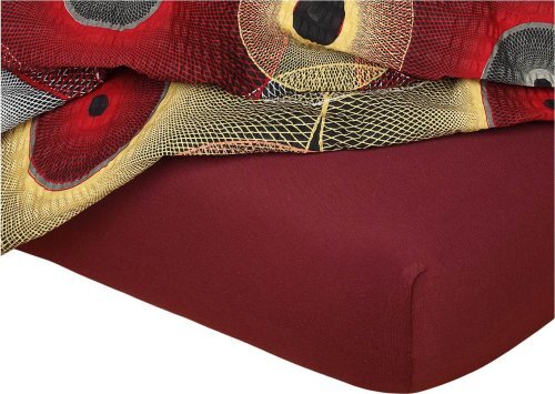Prześcieradło Jersey burgund 90x200x20 cm