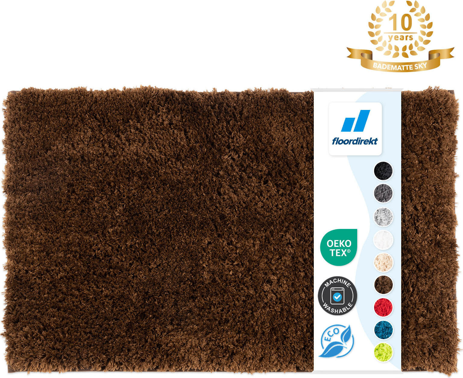 Dywanik kąpielowy Sky antypoślizgowy i szybkoschnący brązowy 60x100 cm