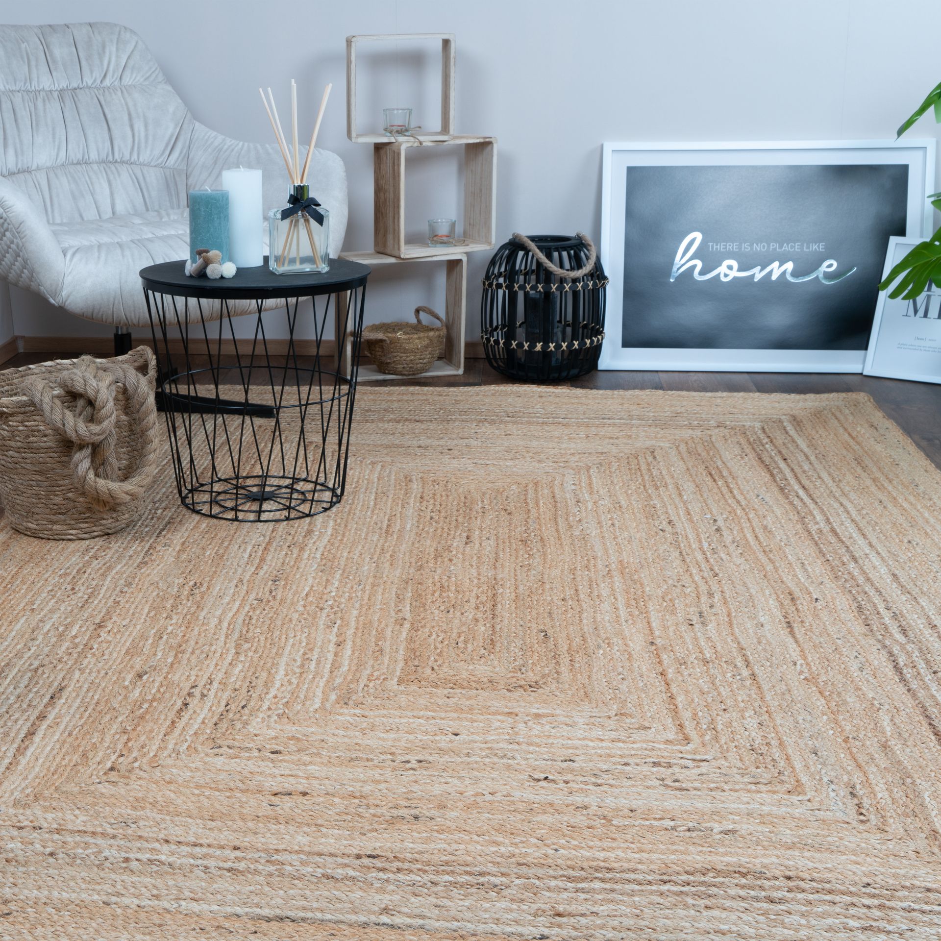 CONSILIO CONCEPT 120 x 170 dywan salon natura beżowy juta płaski splot boho styl country wegański gładki pleciony