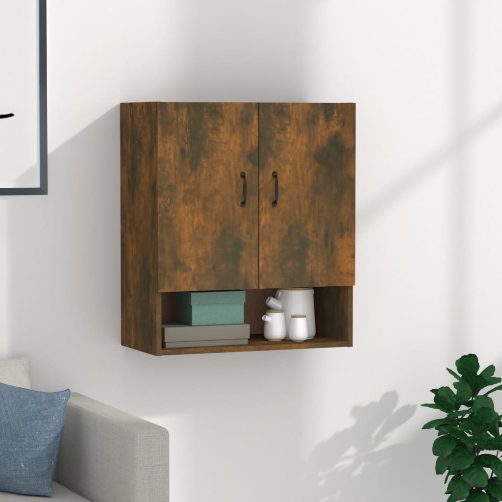The Living Store szafka ścienna dąb wędzony 60x31x70 cm materiał drewnopochodny