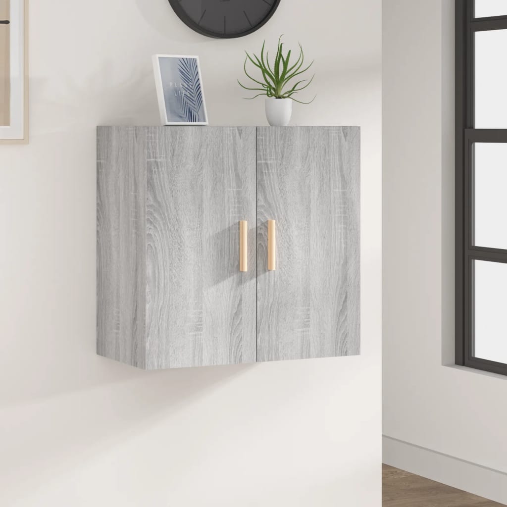 The Living Store Szafka ścienna Grey Sonoma 60x30x60 cm Materiał drewnopochodny