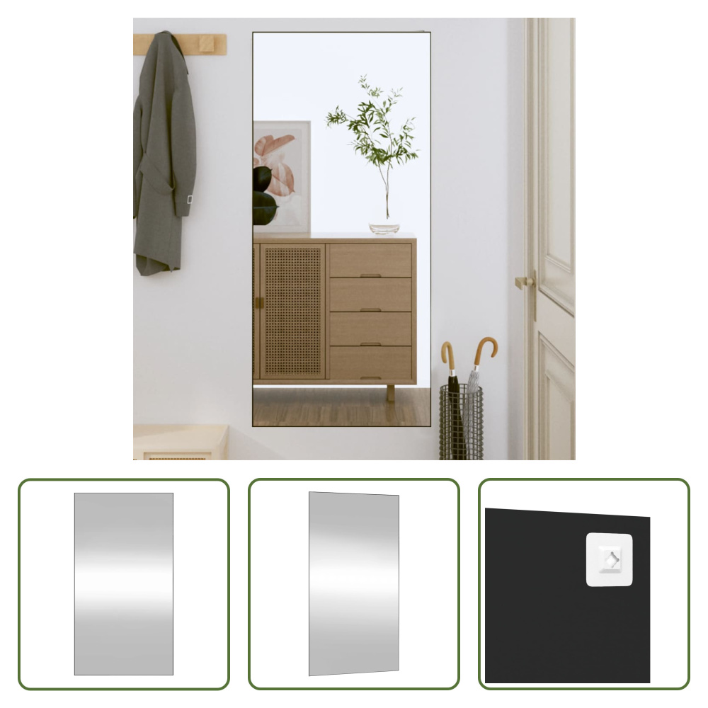The Living Store Lustro ścienne 50x100 cm szklane prostokątne