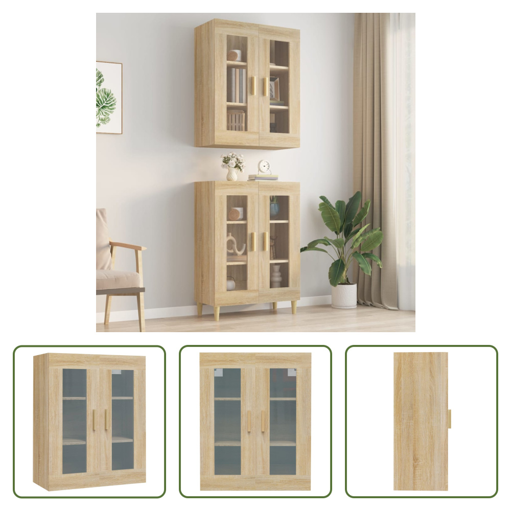 The Living Store Sonoma dębowa szafka ścienna 69,5x34x90 cm