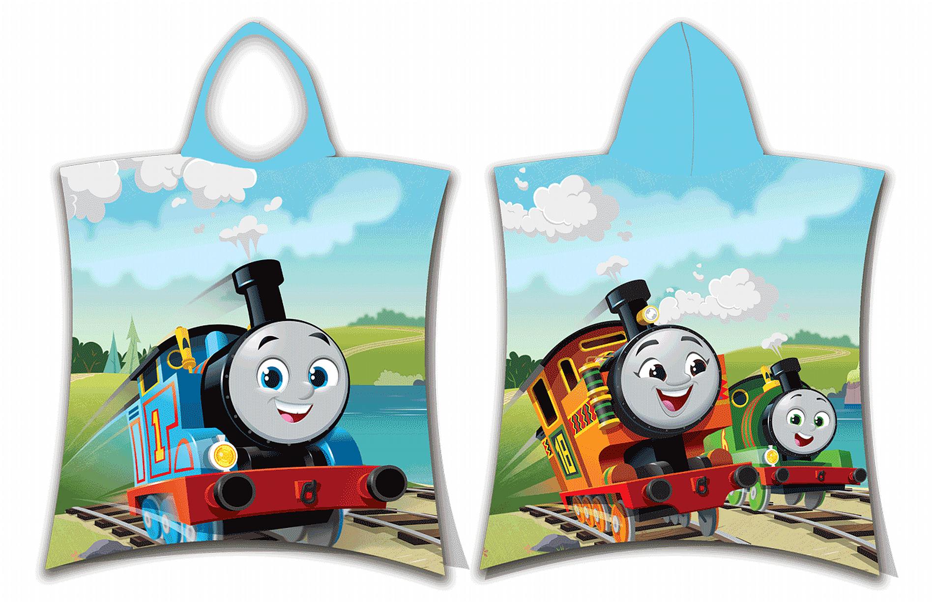 Ręcznik plażowy Jerry Fabrics Poncho Thomas the Tank Engine 06 50x115 cm