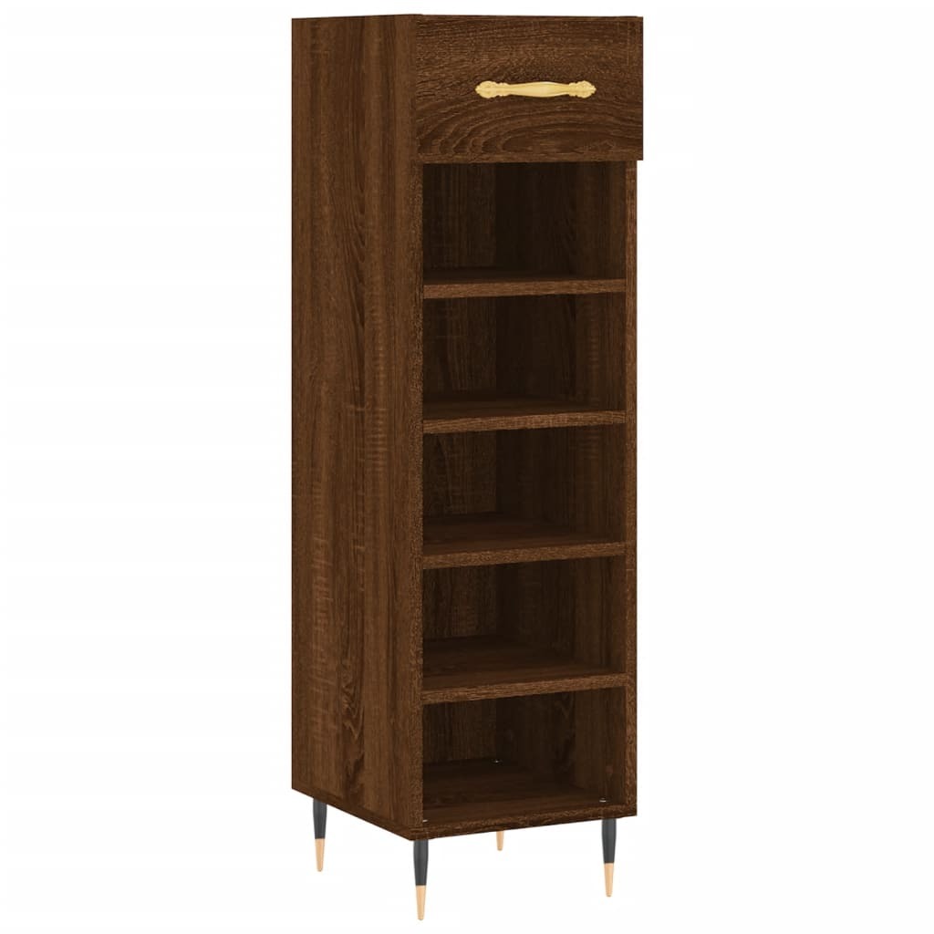 vidaXL Szafka na buty brązowy dąb 30x35x105 cm materiał drewnopochodny