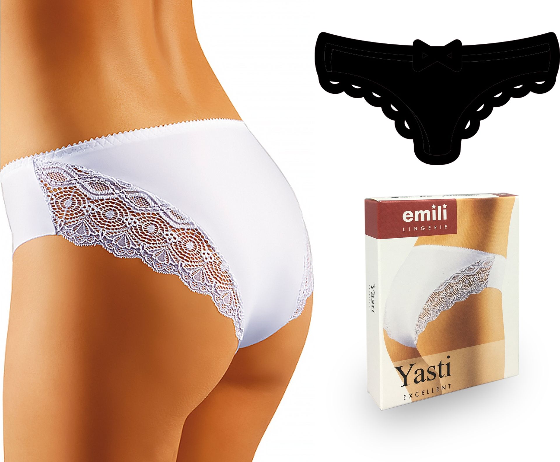 Emili YASTI Majtki damskie z mikrofibry, Kolor: Czarny , Rozmiar: S