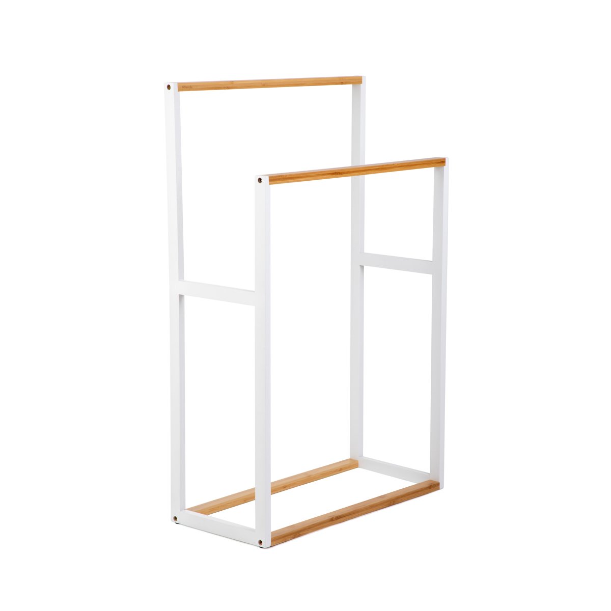 Wieszak na ręczniki Łazienkowy wieszak na ręczniki Drewno biały 51,5x24,5x66,5-81,5 cm Homla