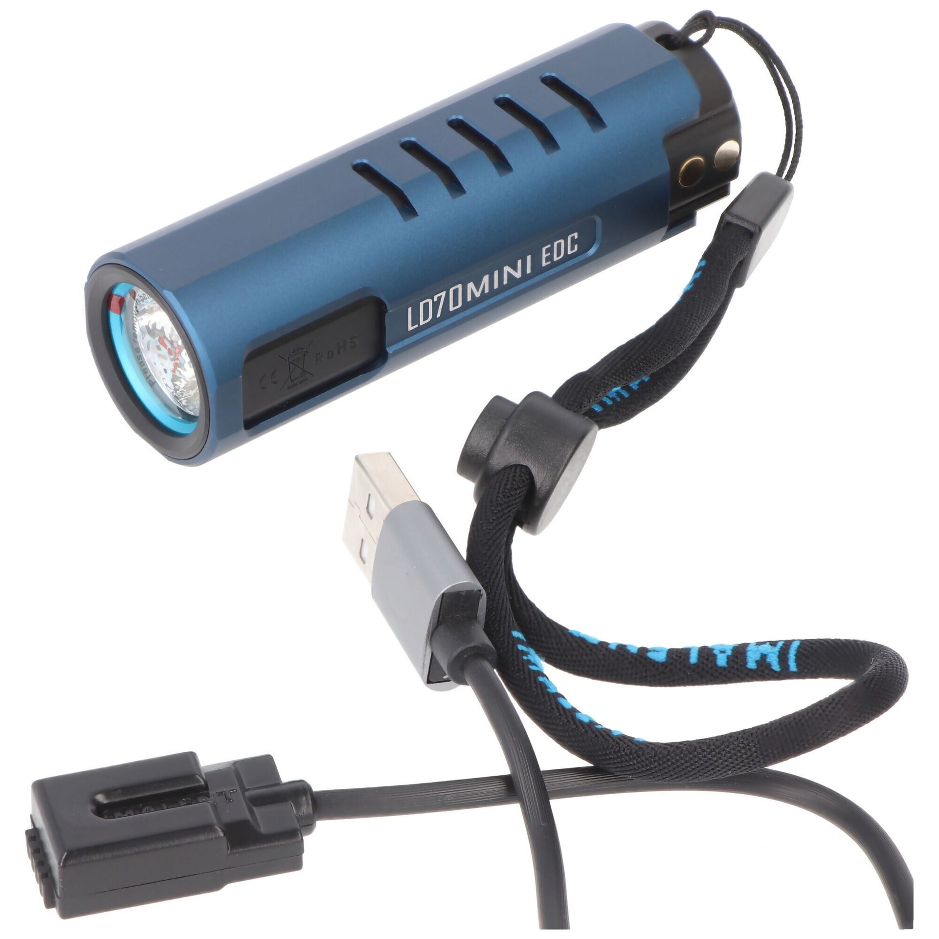 Latarka LED Imalent LD70 Mini EDC ciemnoniebieska, 4000 lumenów, maksymalny zasięg światła 203 metry