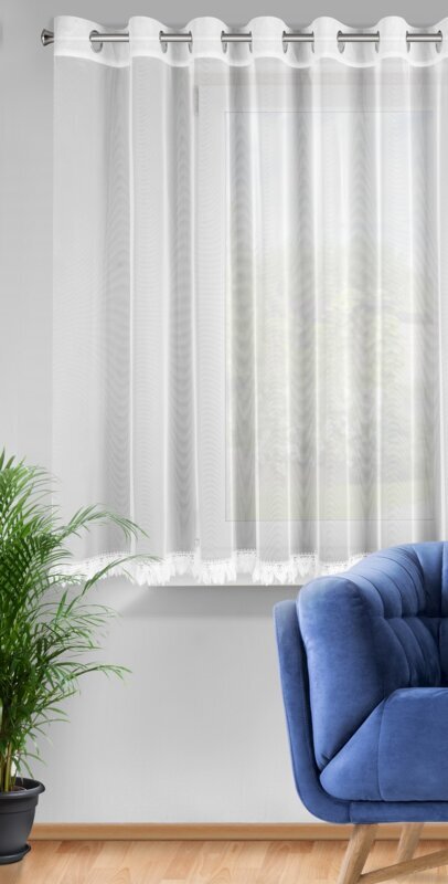 Zasłona oczkowa SYLVI biała 300x150 cm