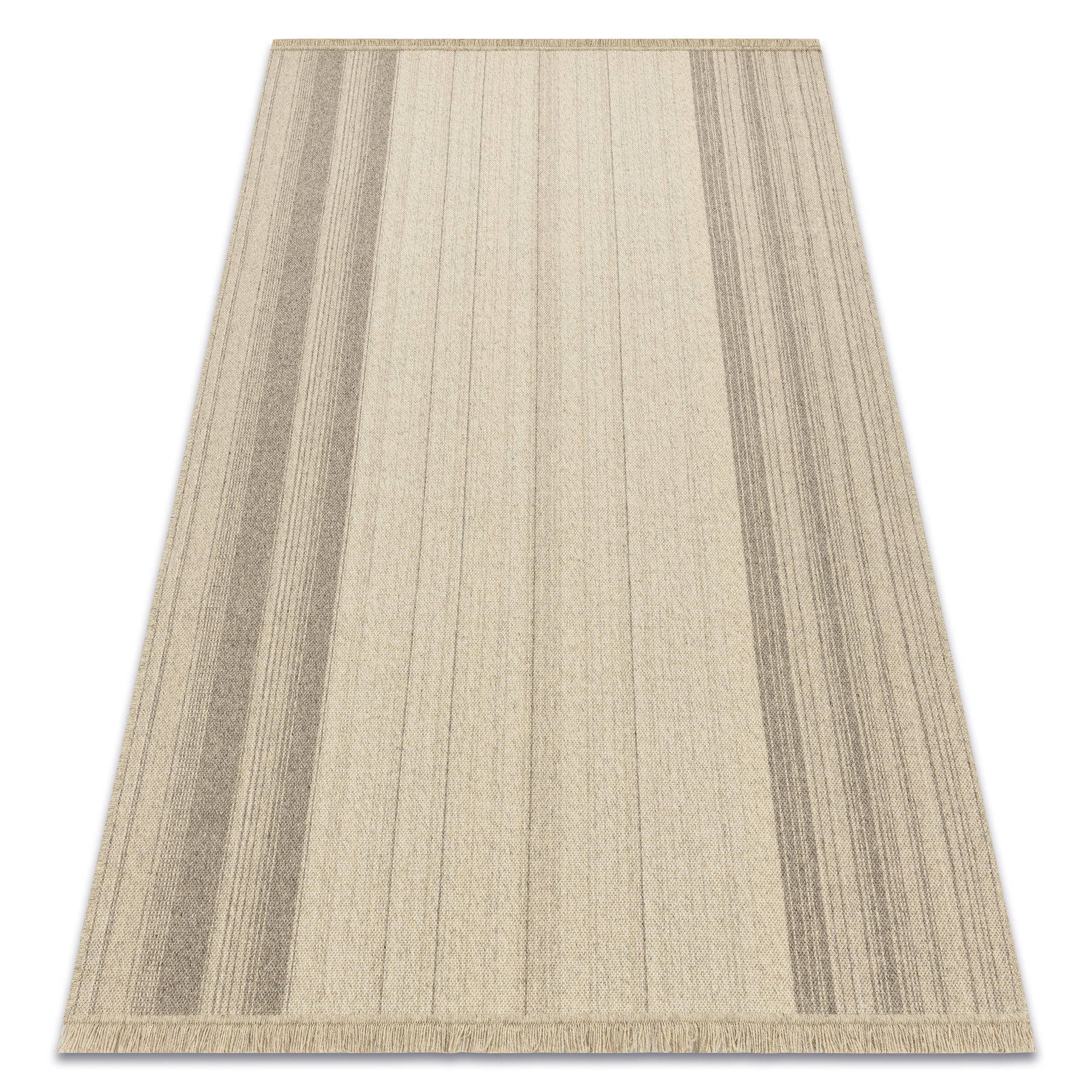 Dywan wełniany VILLA 7796/72800 Paski SIZAL, płaskotkany beż beżowy 120x170 cm
