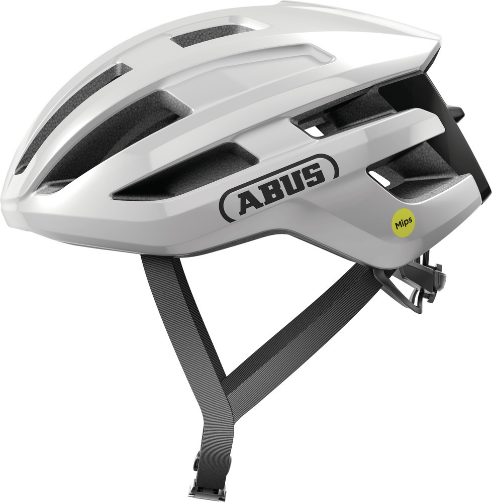 Abus PowerDome MIPS Shiny White M Kask rowerowy