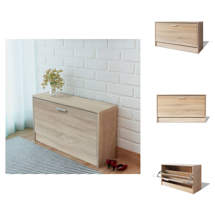 vidaXL Ławka na buty dąb 80x24x45 cm - Stojaki i szafki na buty
