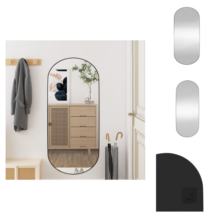 vidaXL Lustro ścienne 40x90 cm szklane owalne - Lustro