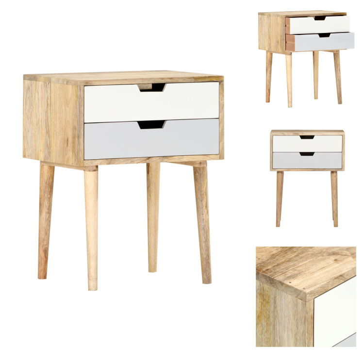 vidaXL Szafka nocna 47 x 35 x 59 cm z litego drewna mango - Szafki nocne