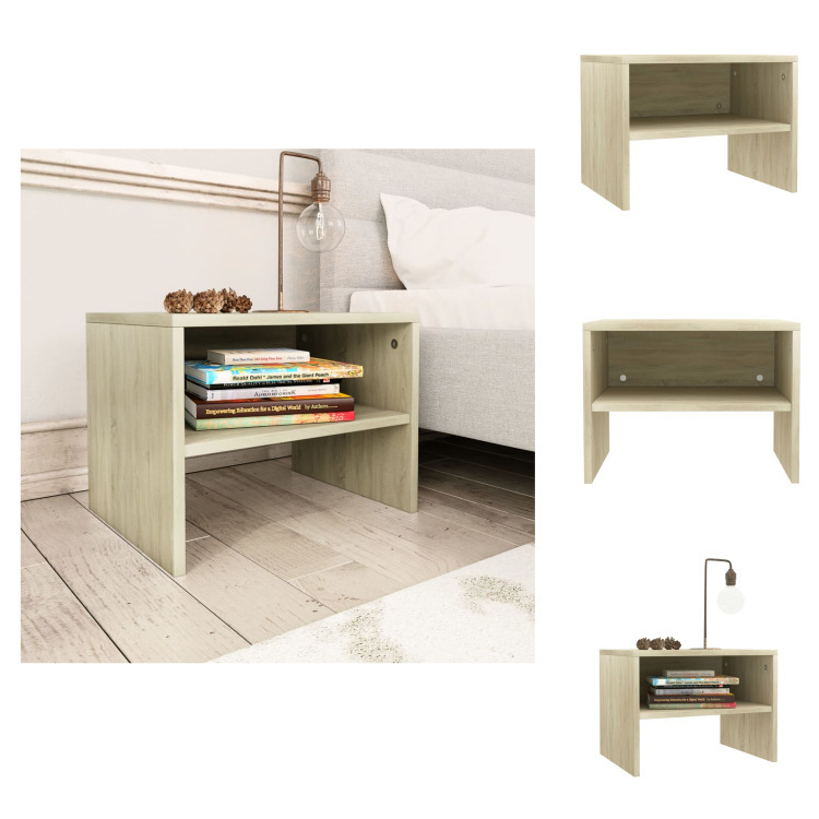 vidaXL Szafka nocna dąb sonoma 40x30x30 cm materiał drewnopochodny - Szafki nocne