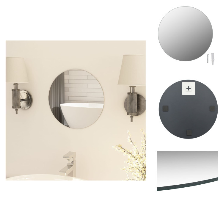 vidaXL Bezramowe lustro okrągłe 30 cm szkło - Lustro