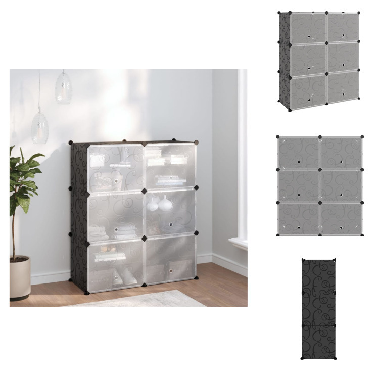 vidaXL Stojak na buty czarny 84,5x31x93,5 cm PP - Stojaki i szafki na buty