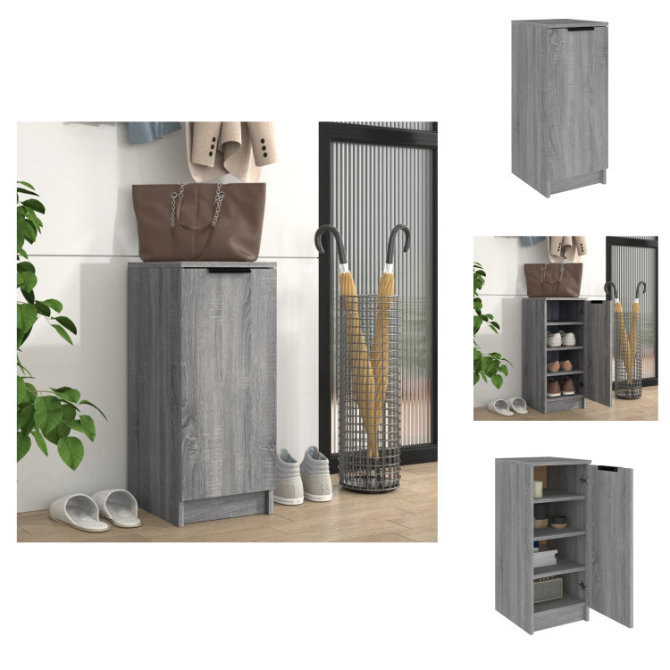 vidaXL Szafka na buty Szara Sonoma 30x35x70 cm Materiał drewnopochodny - Stojaki i szafki na buty