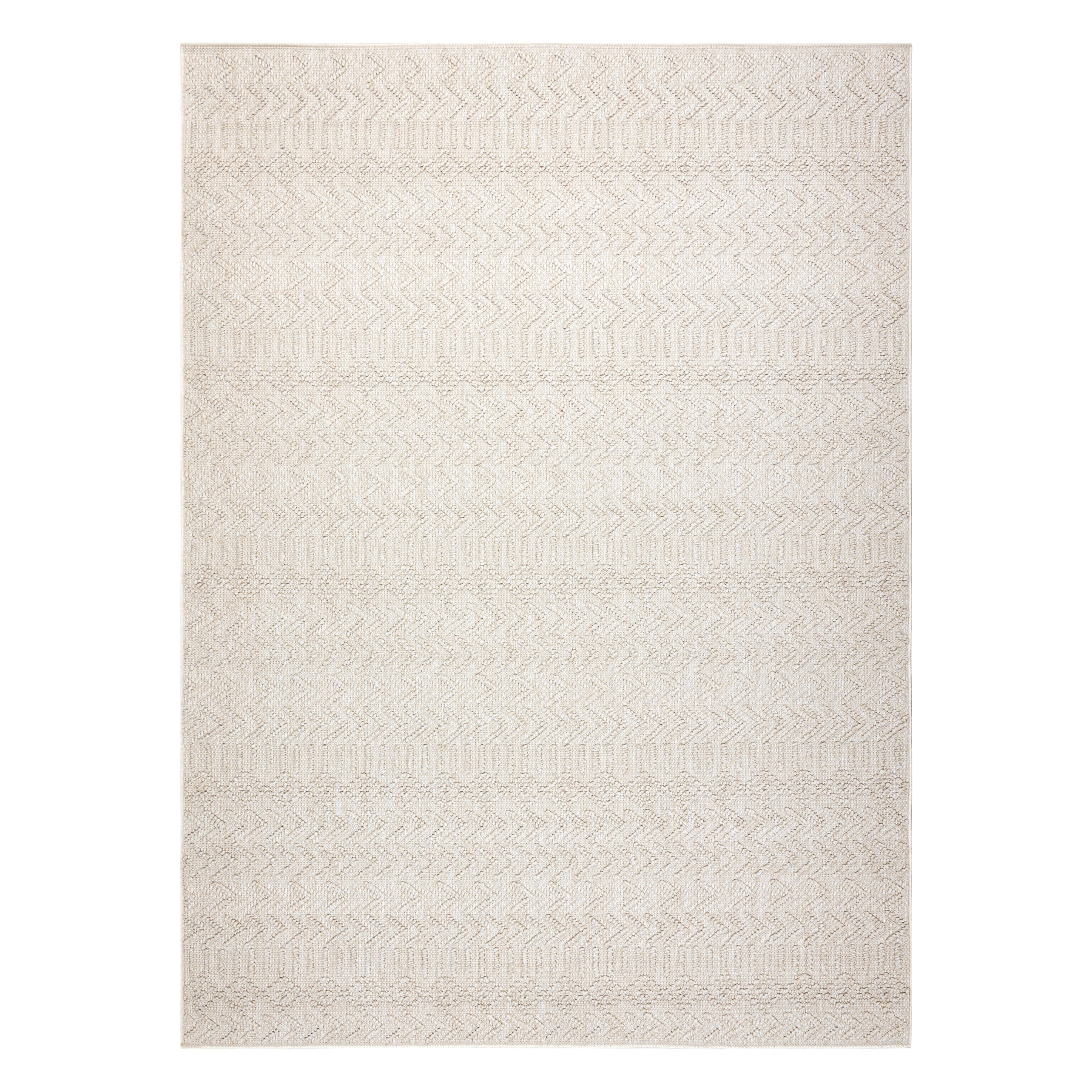 Dywan JERSEY 19243 krem - Jodełka, pętelkowy, strukturalny BOHO beżowy 80x150 cm