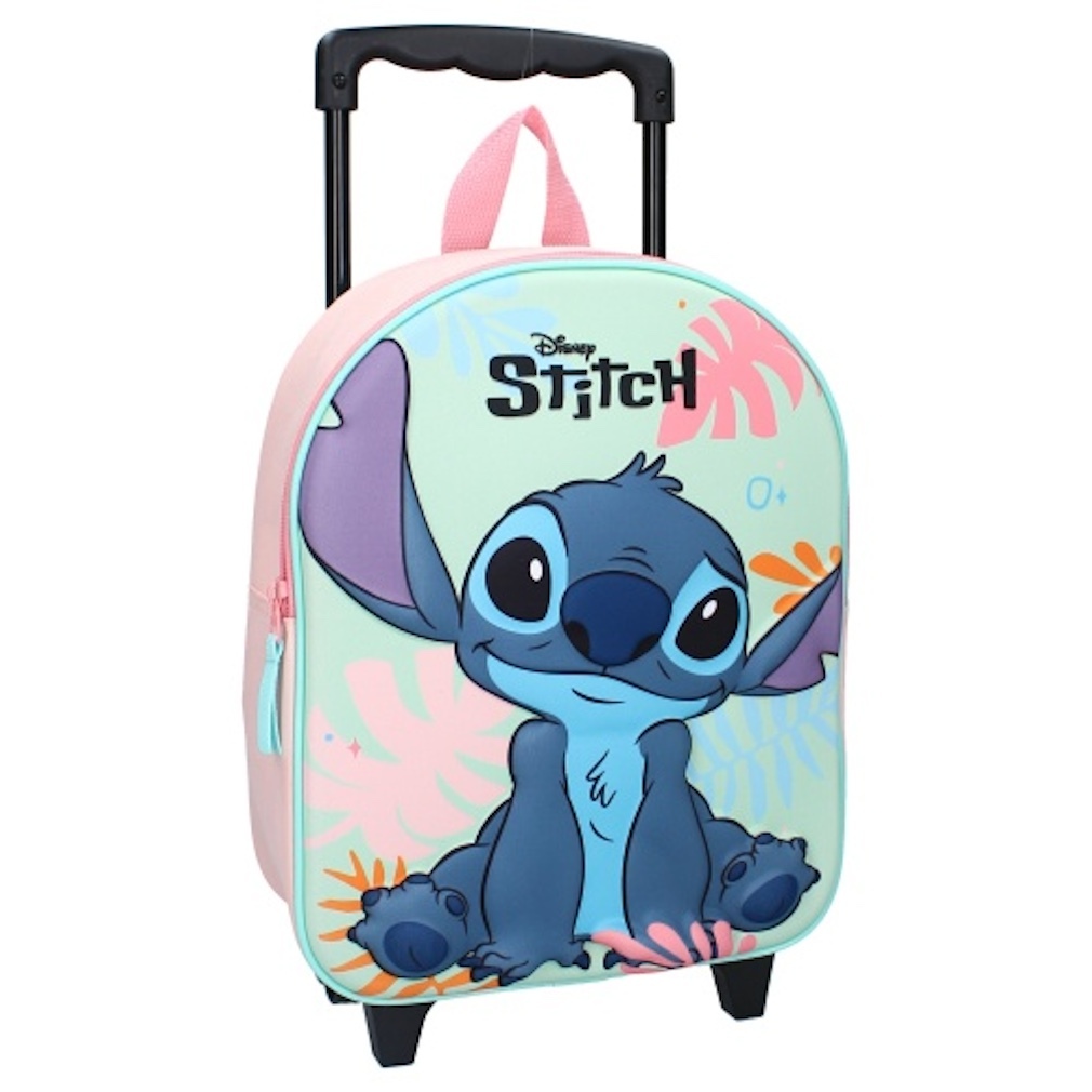 Plecak podróżny dla dzieci 3D na kółkach Lilo & Stitch Sweet But Spacey