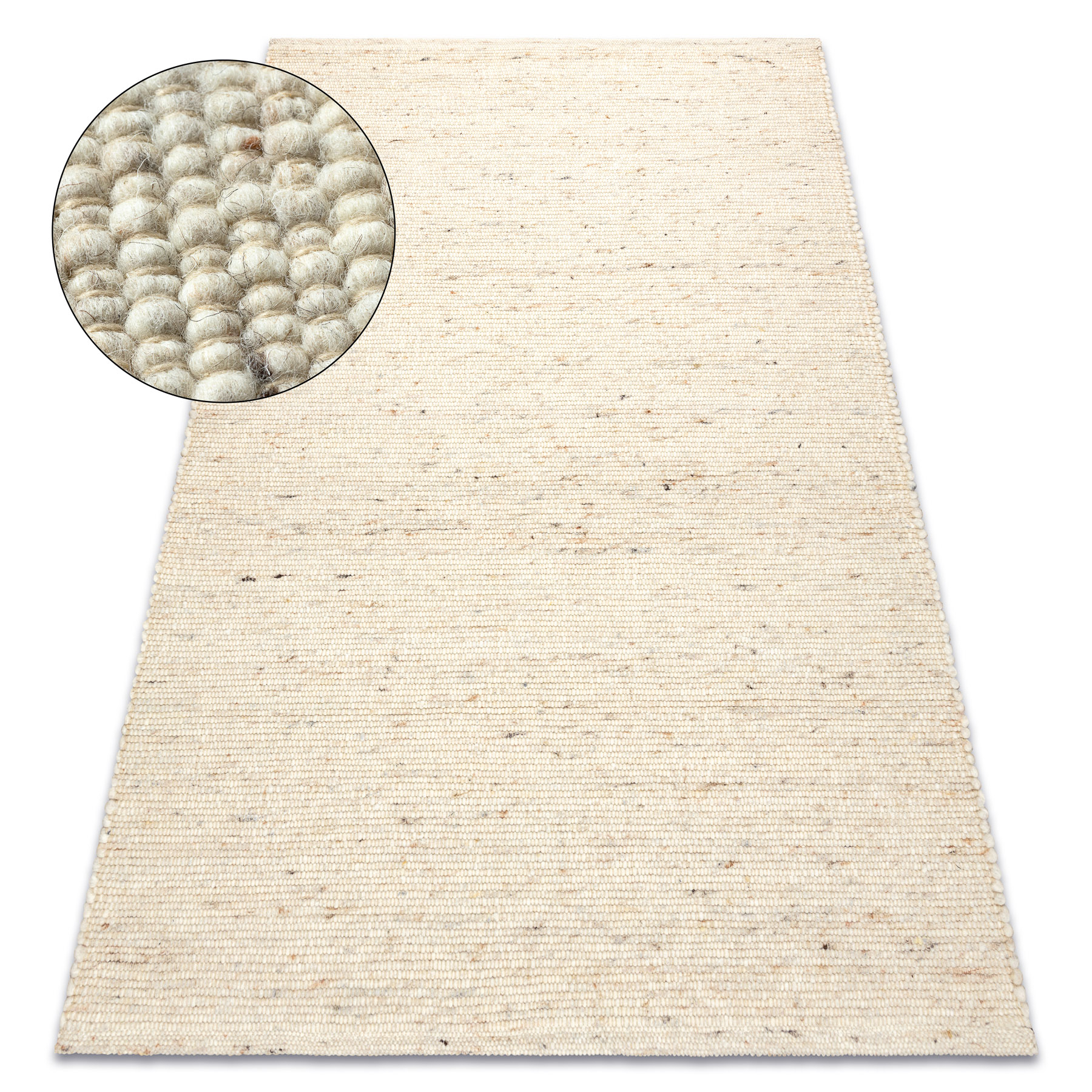 Dywan NEPAL 2100 beż - wełniany, dwustronny, naturalny beżowy 300x400 cm