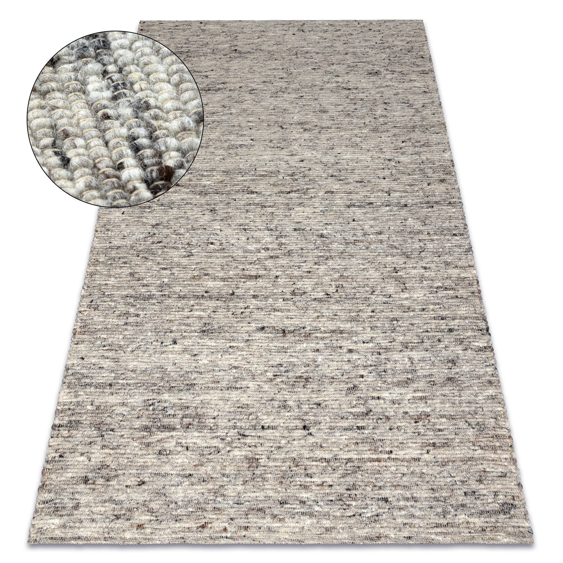 Dywan NEPAL 2100 natural, - wełniany, dwustronny, naturalny szary 160x220 cm