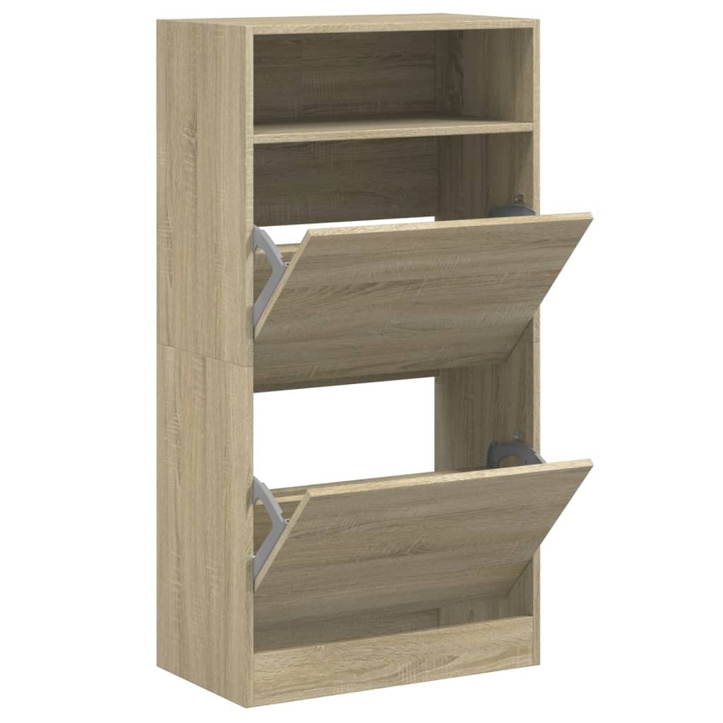 vidaXL Szafka na buty dąb sonoma 60x34x116 cm Materiał drewnopochodny