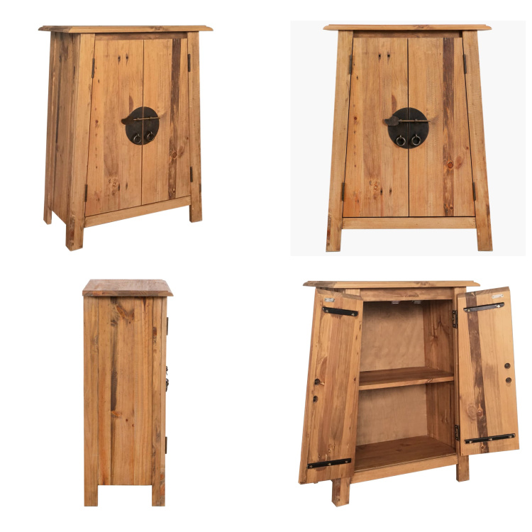 vidaXL Szafka łazienkowa sosnowa 59x32x80 cm - Szafka boczna - Szafki boczne - Komoda - Szafka