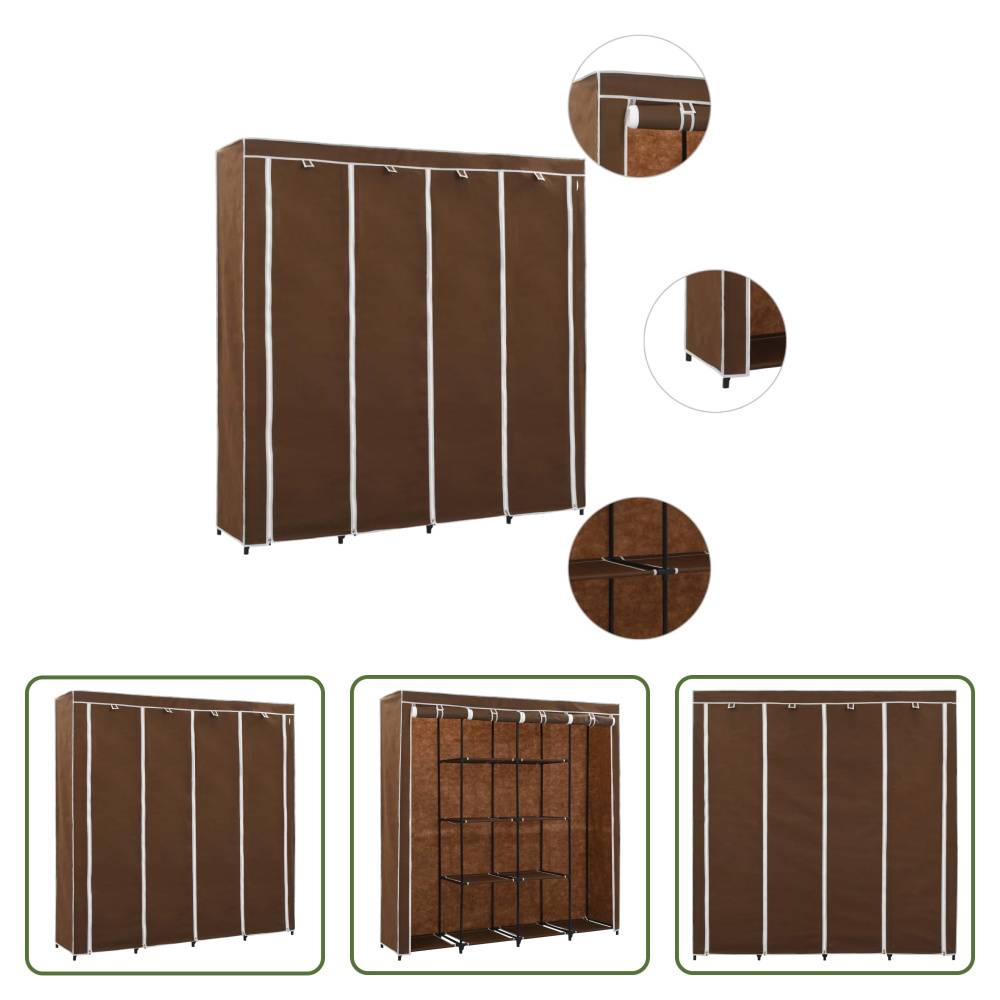 Szafa Living Store z 4 przegrodami brązowa 175 x 45 x 170 cm