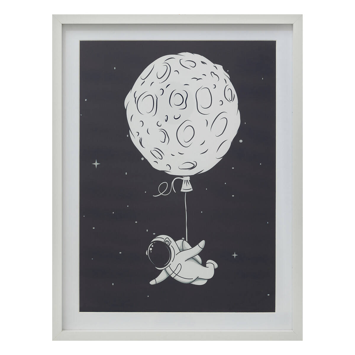 Plakat do pokoju dziecięcego SPACE, w białej ramie, 30 x 40 cm