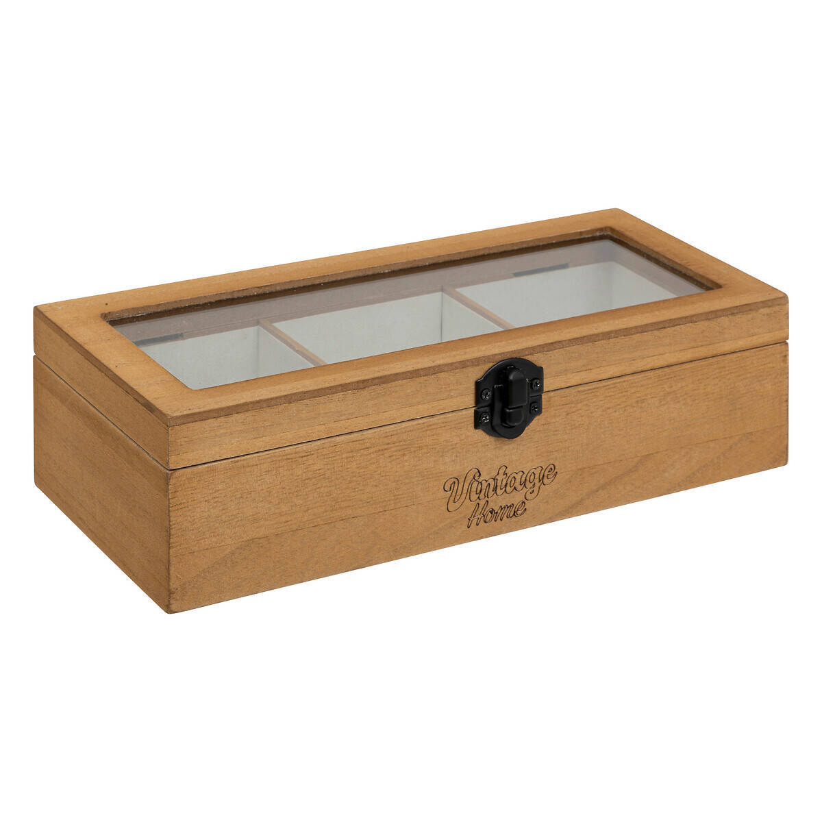 Szkatułka na biżuterię BE VINTAGE, 3 przegródki, 25 x 6,8 x 10,5 cm