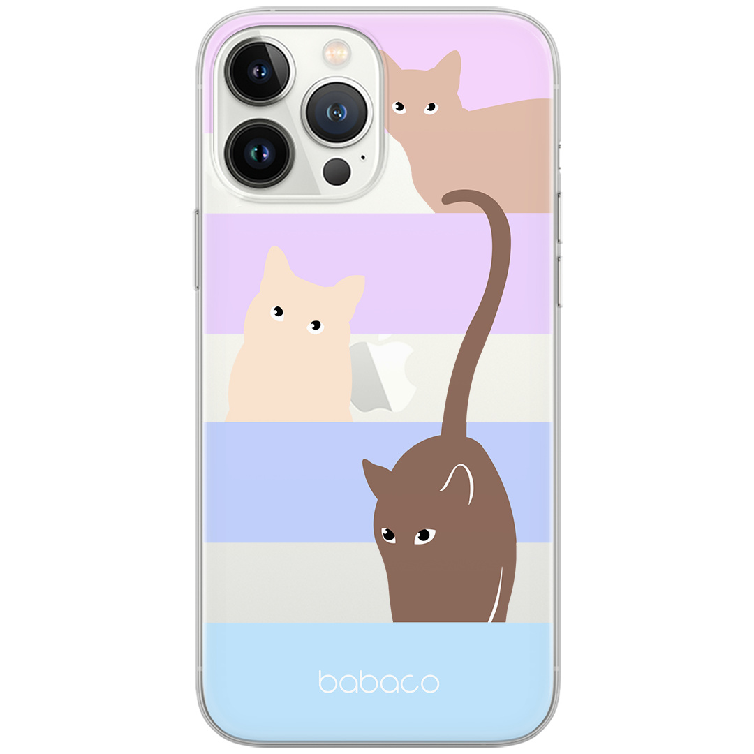 Etui do Apple IPHONE 14 PRO Koty 014 Babaco Nadruk częściowy Przeźroczysty