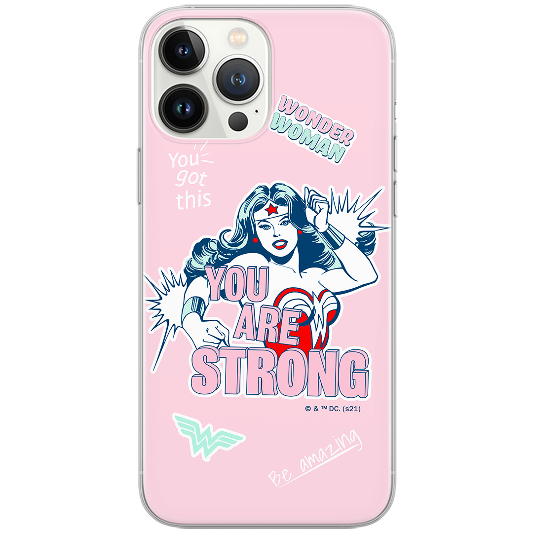 Etui do Samsung A13 5G/ A04s Wonder Woman 025 DC Nadruk pełny Różowy