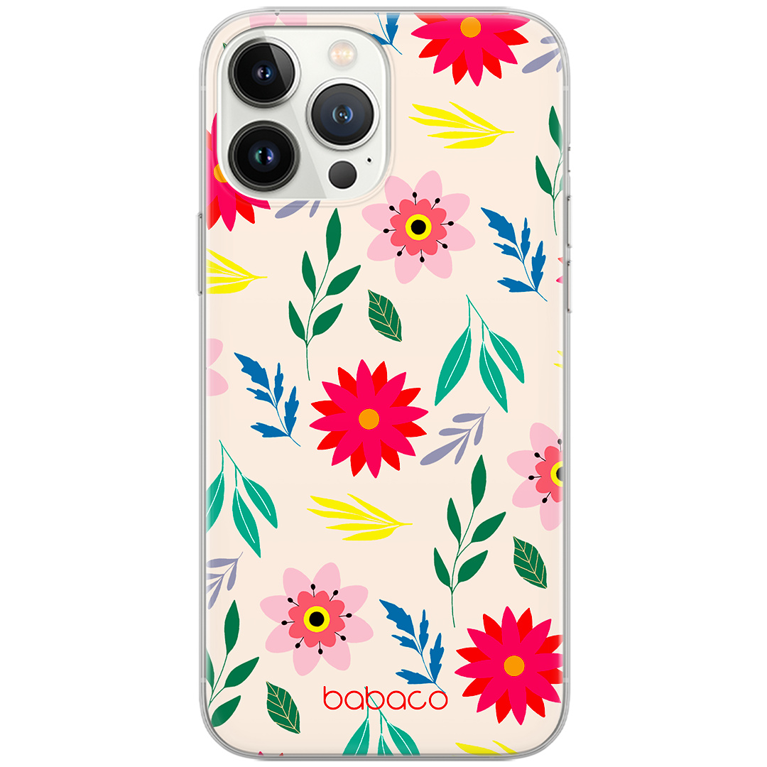 Etui do Samsung S23 PLUS Kwiaty 010 Babaco Nadruk pełny Różowy jasny