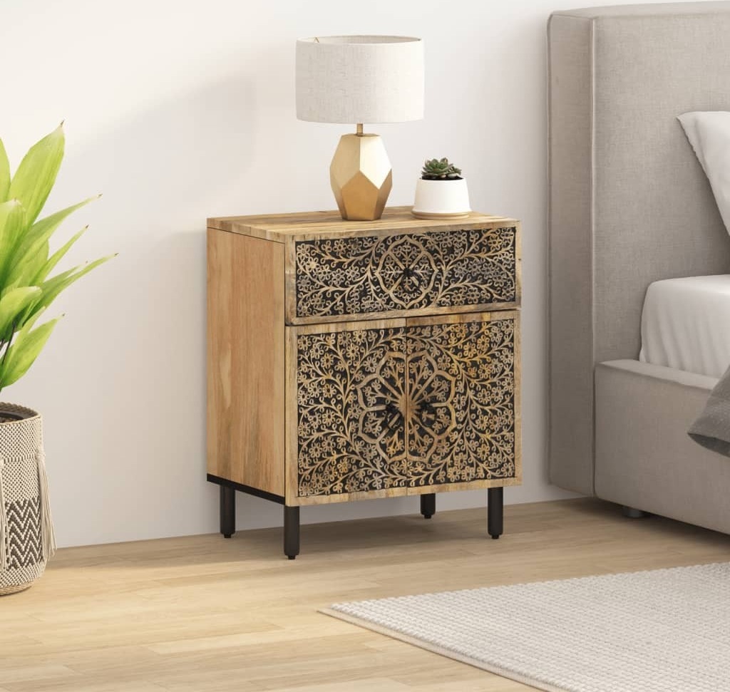 vidaXL Szafka nocna 50x33x60 cm z litego drewna mango