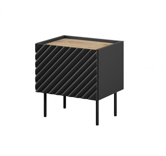 Szafka nocna ONDA 2 szt. 50x40x54 czarna