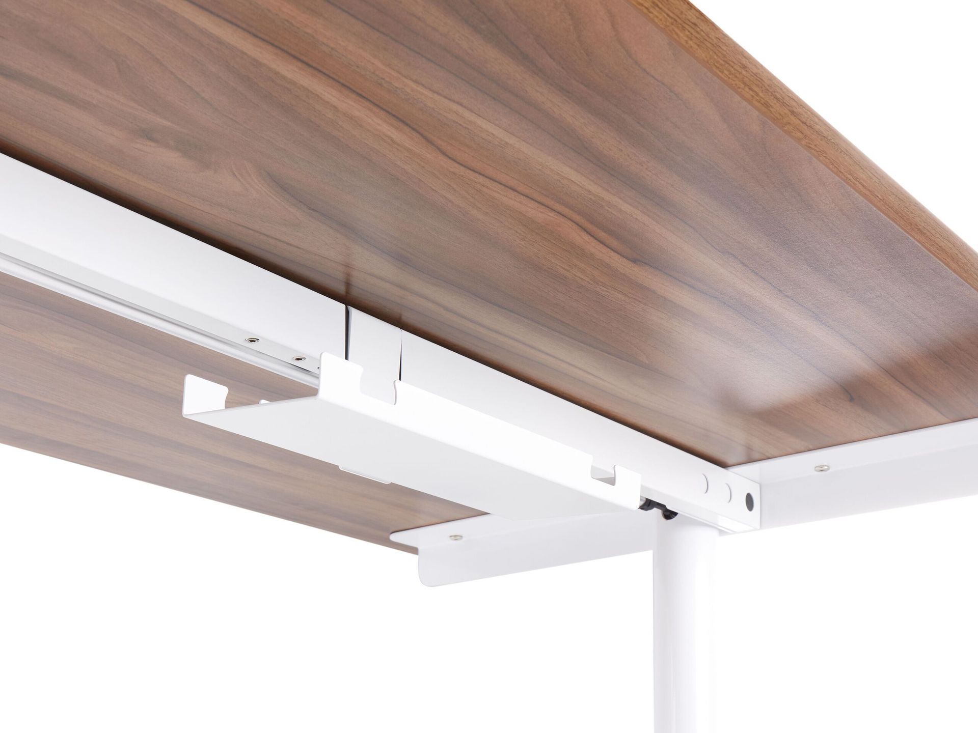 BELIANI Organizer do kabli pod biurko regulowane manualnie metalowy biały 31 x 10 x 10 cm maskownica do kabli