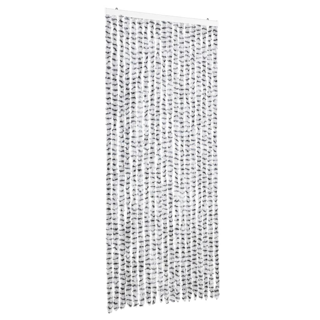 vidaXL Zasłona przeciwsłoneczna jasnoszara i ciemnoszara 56x200 cm szenilowa