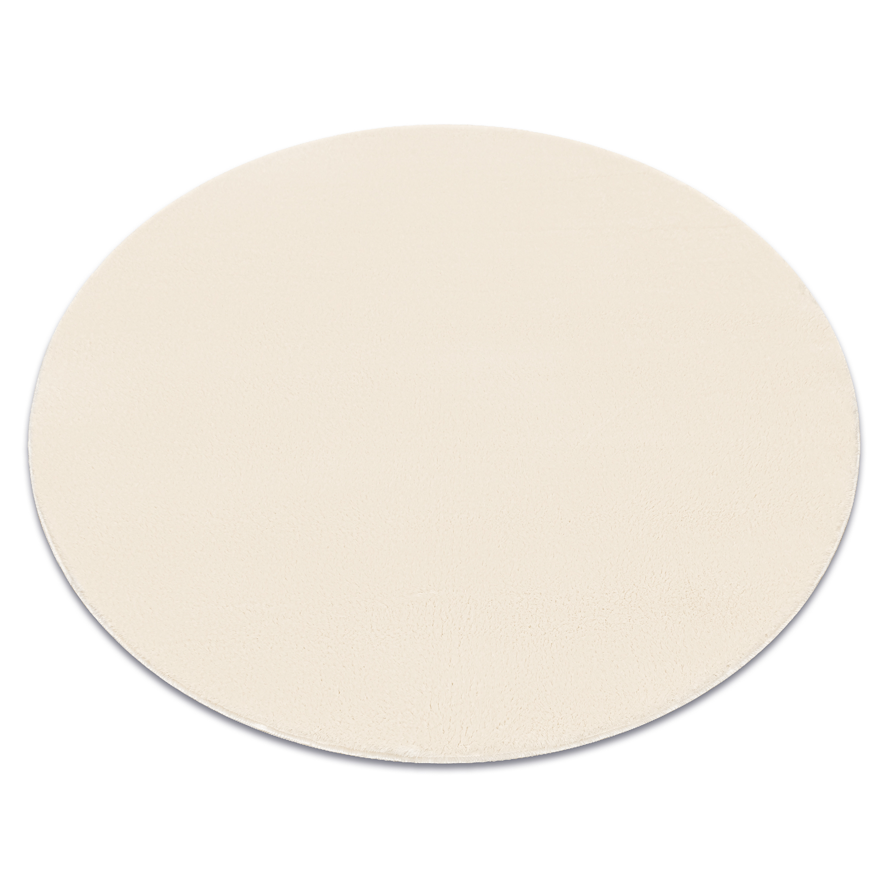 Dywan LINDO koło krem do prania, antypoślizgowy, Shaggy beżowy koło 120 cm