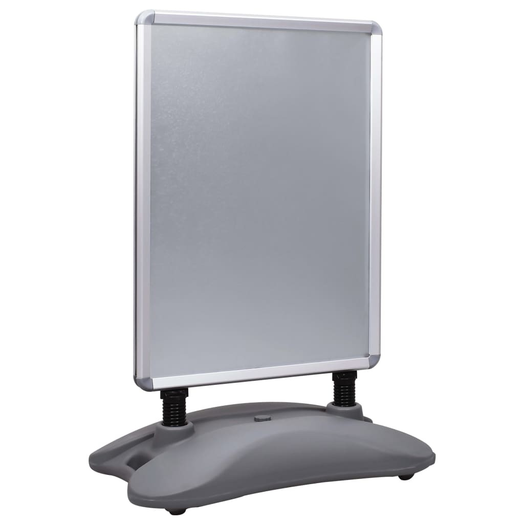 Stojak na plakat A1 wypełniony wodą, szary stop aluminium