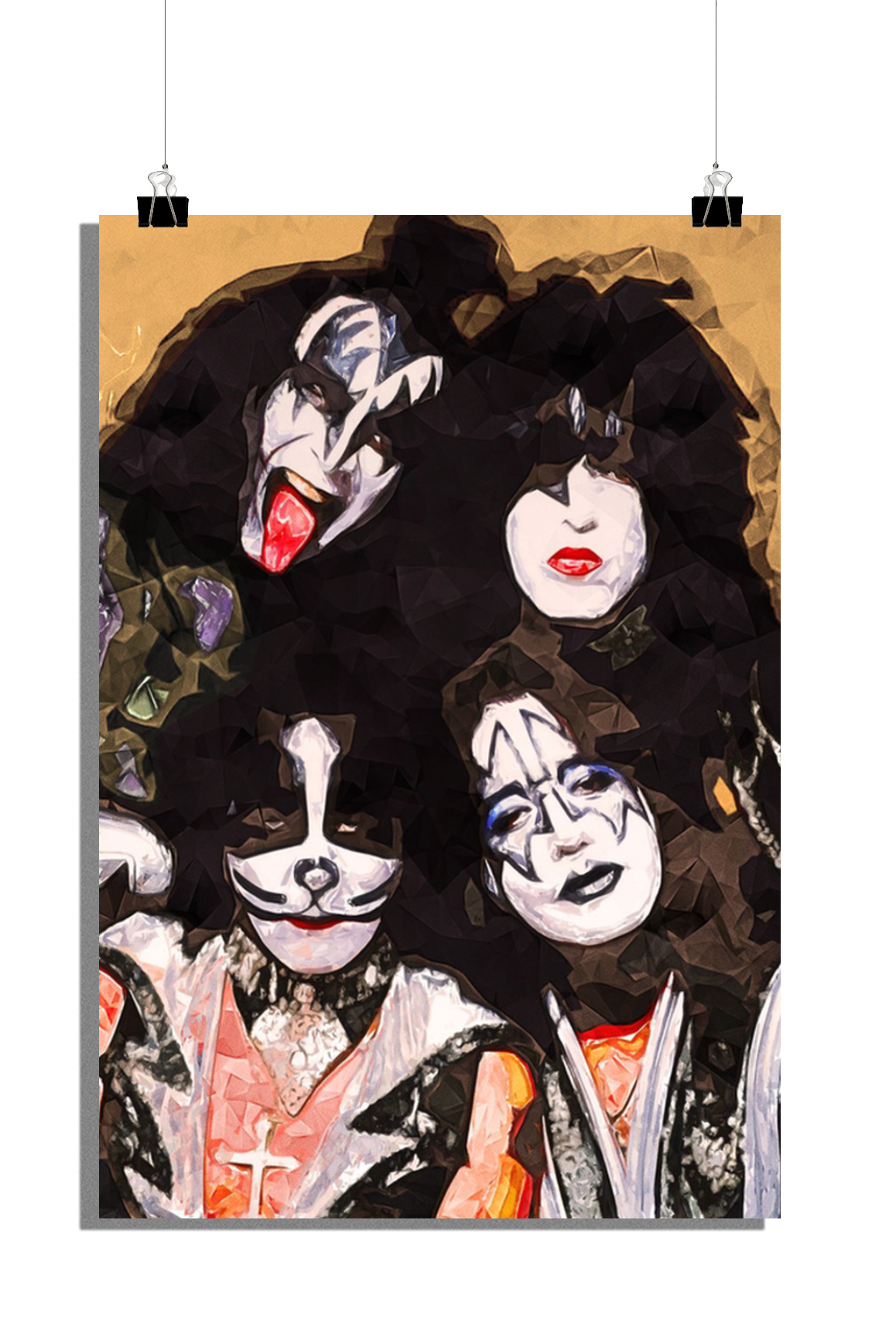 Plakat Kiss - plakat legendy rocka - plakat rockowy - plakat muzyczny - 51x71cm - idealny do oprawienia w ramkę
