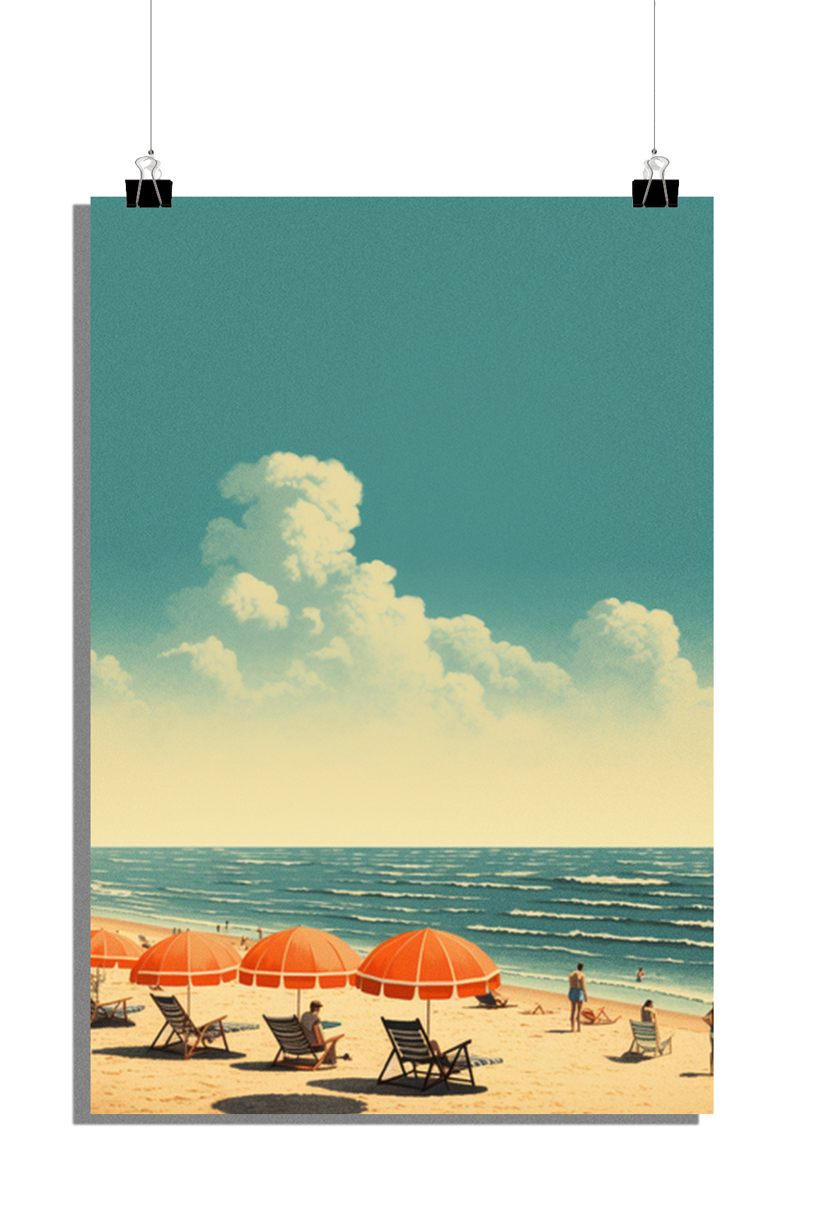 Plakat plażowy - Plakat przyrodniczy - Plakat vintage - 51x71cm - Idealny do oprawienia w ramkę